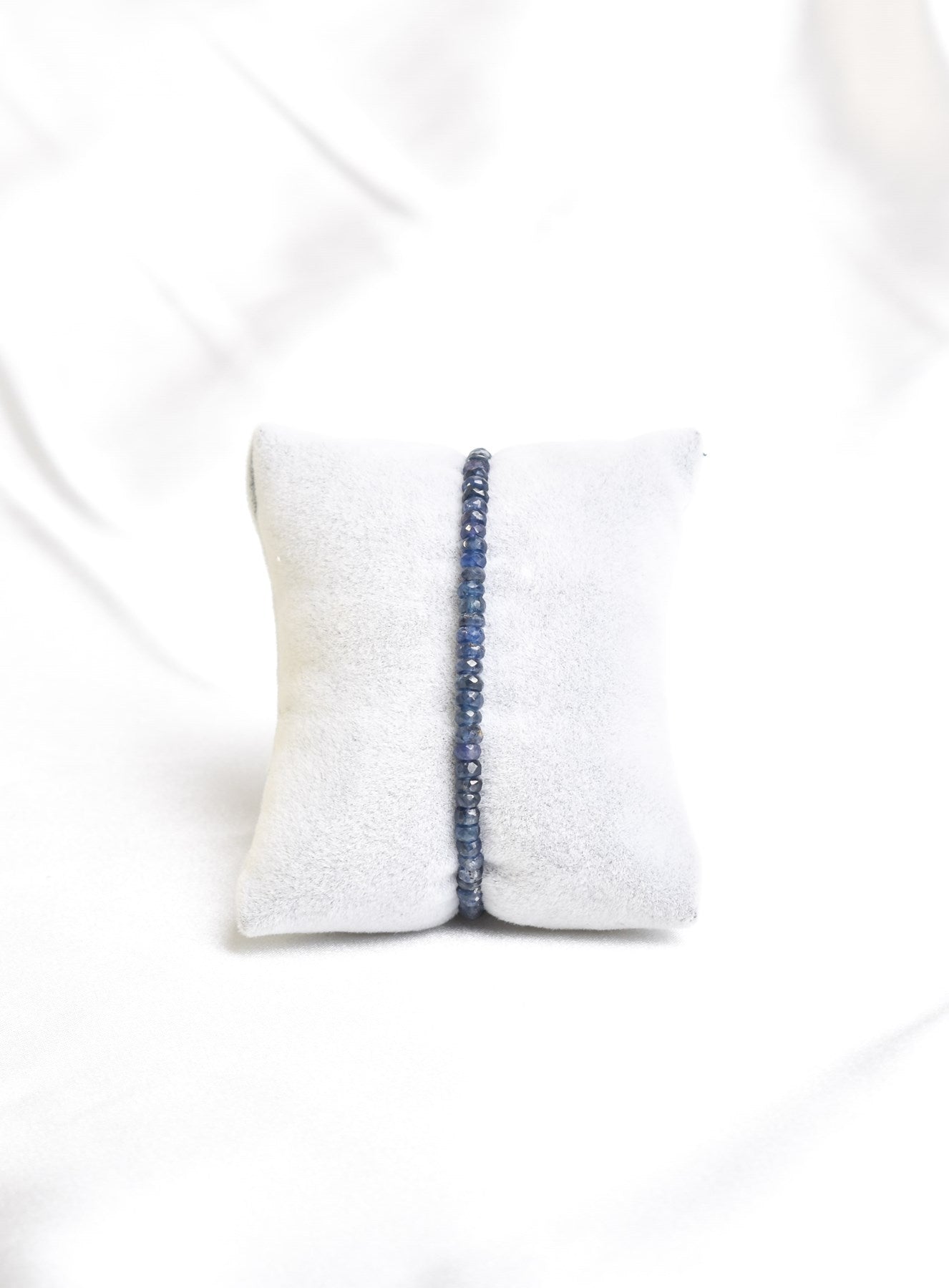 Laboratory Certified Natural Sapphire Stone Necklace & Bracelet Set 3–4 mm