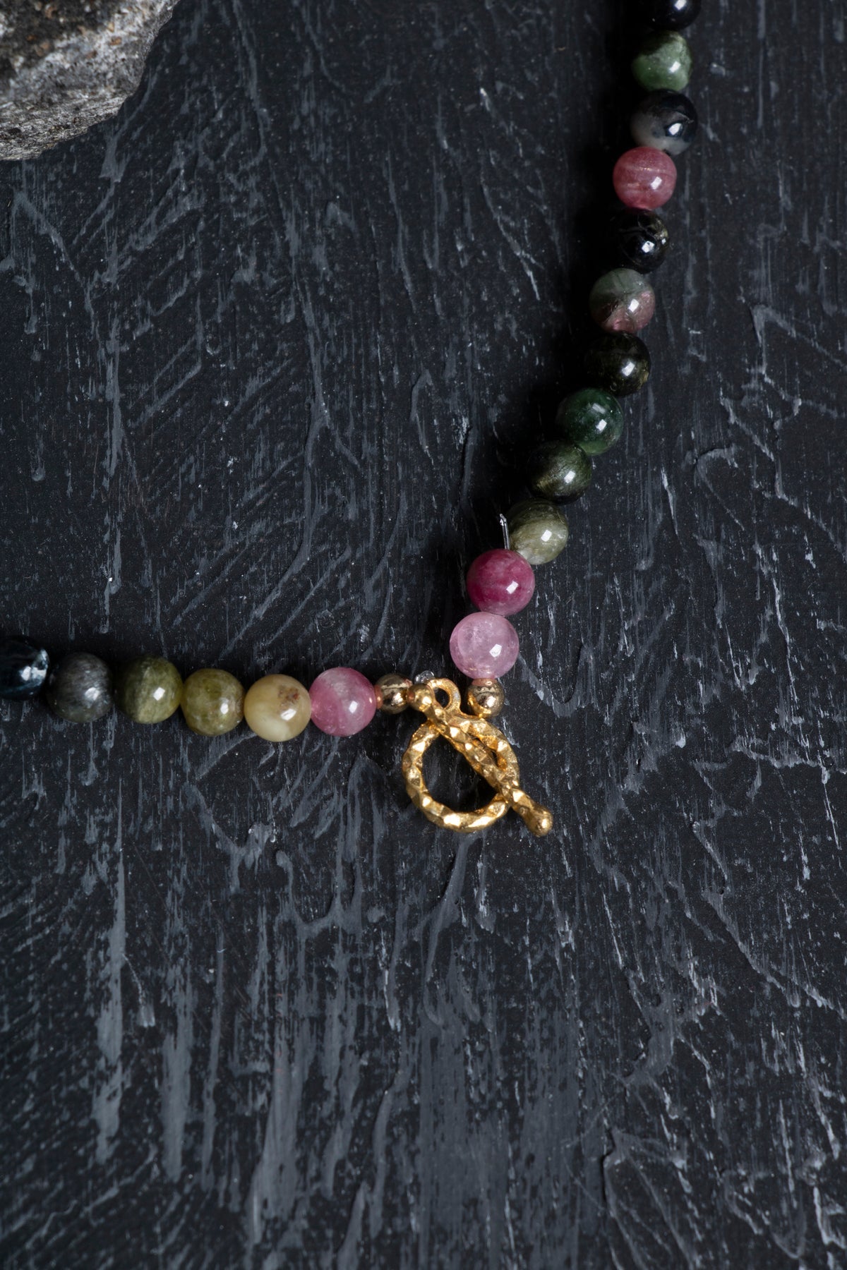 Sertifikalı Turmalin Gümüş Kapama Doğal Taş Kolye