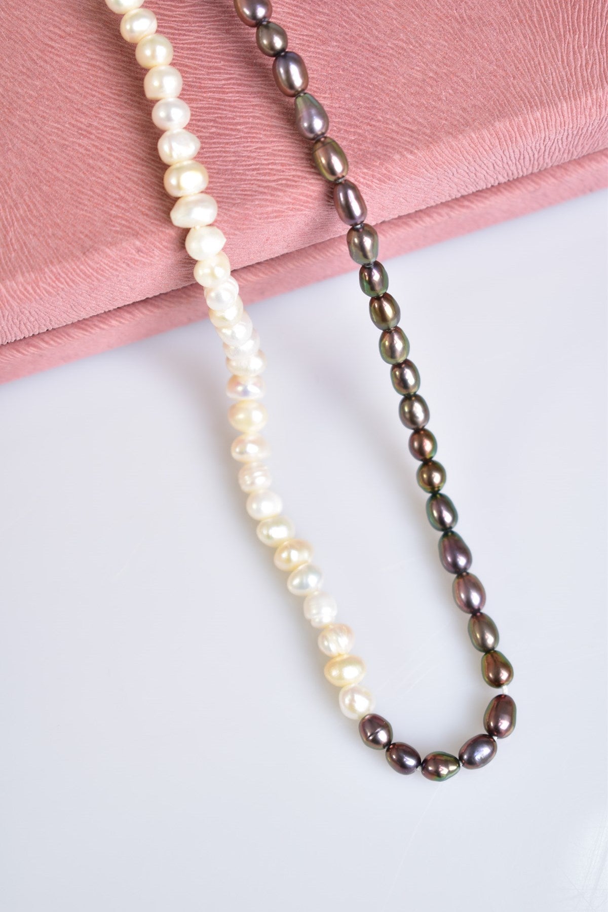 Laboratory Certified Black & White Ocean Pearl Necklace
