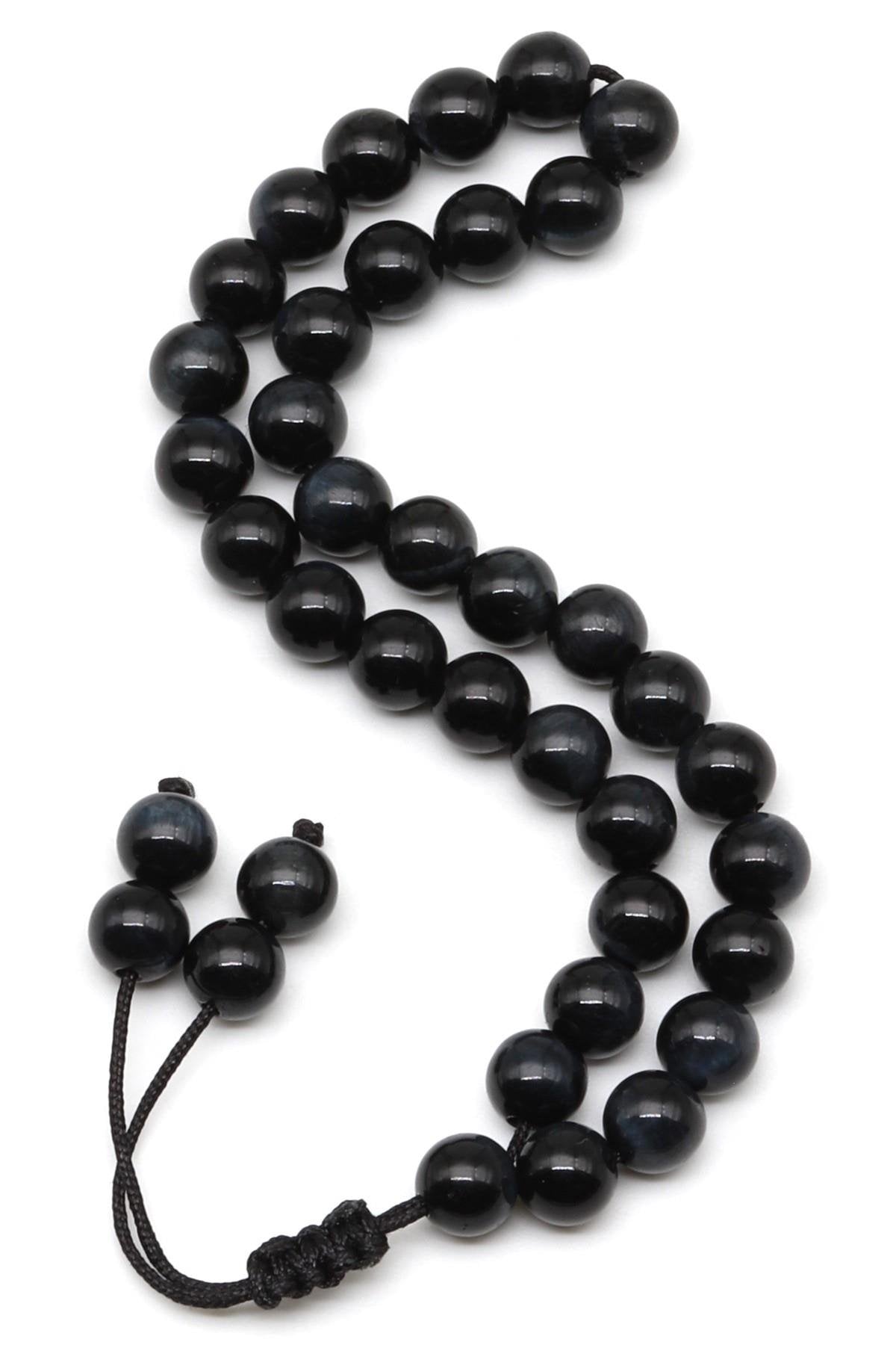 Laboratory Certified Black Tiger’s Eye Natural Stone Bracelet & Prayer Beads 6 mm