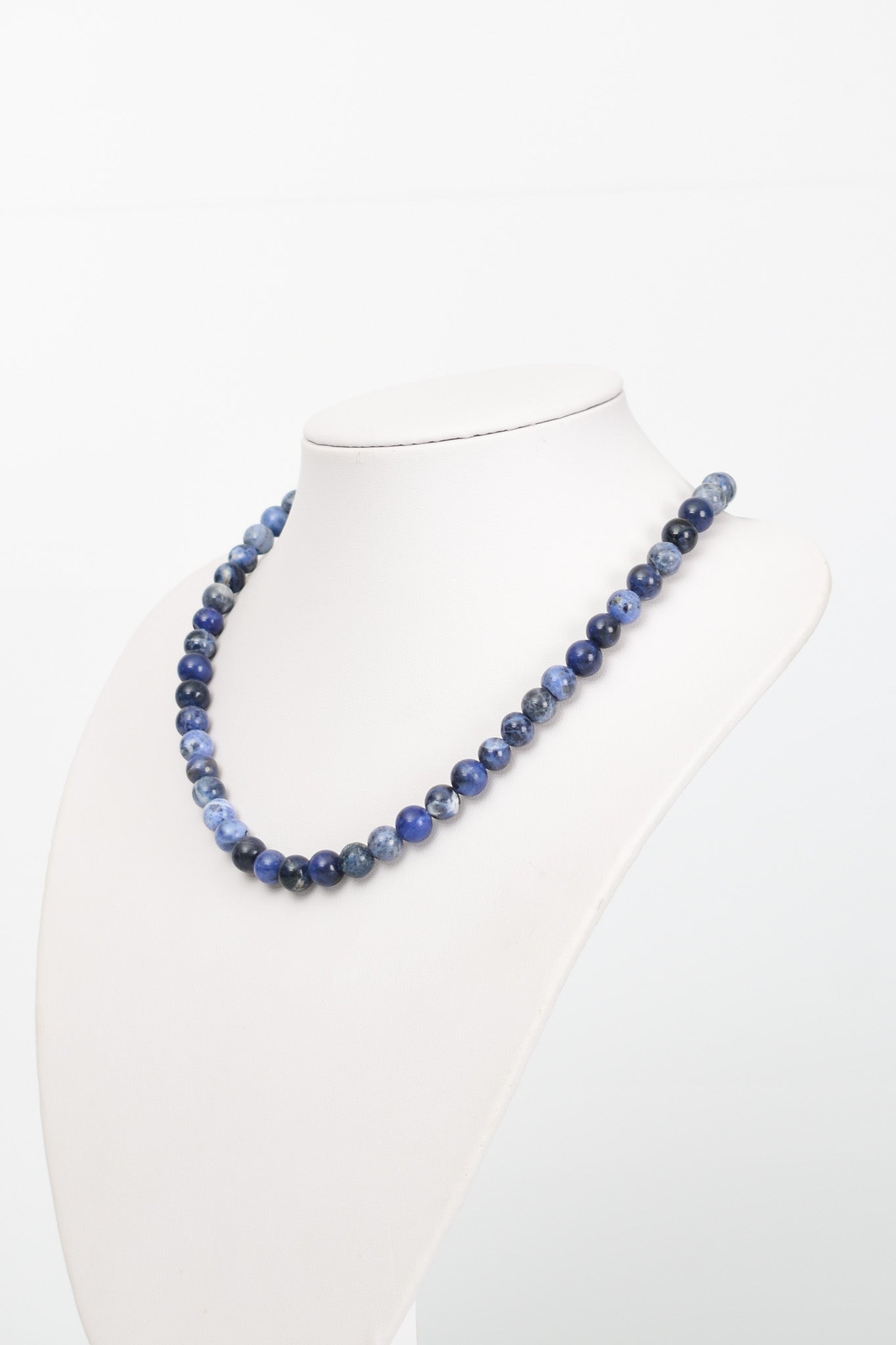 Laboratory Certified Sodalite 8 mm Natural Stone Necklace