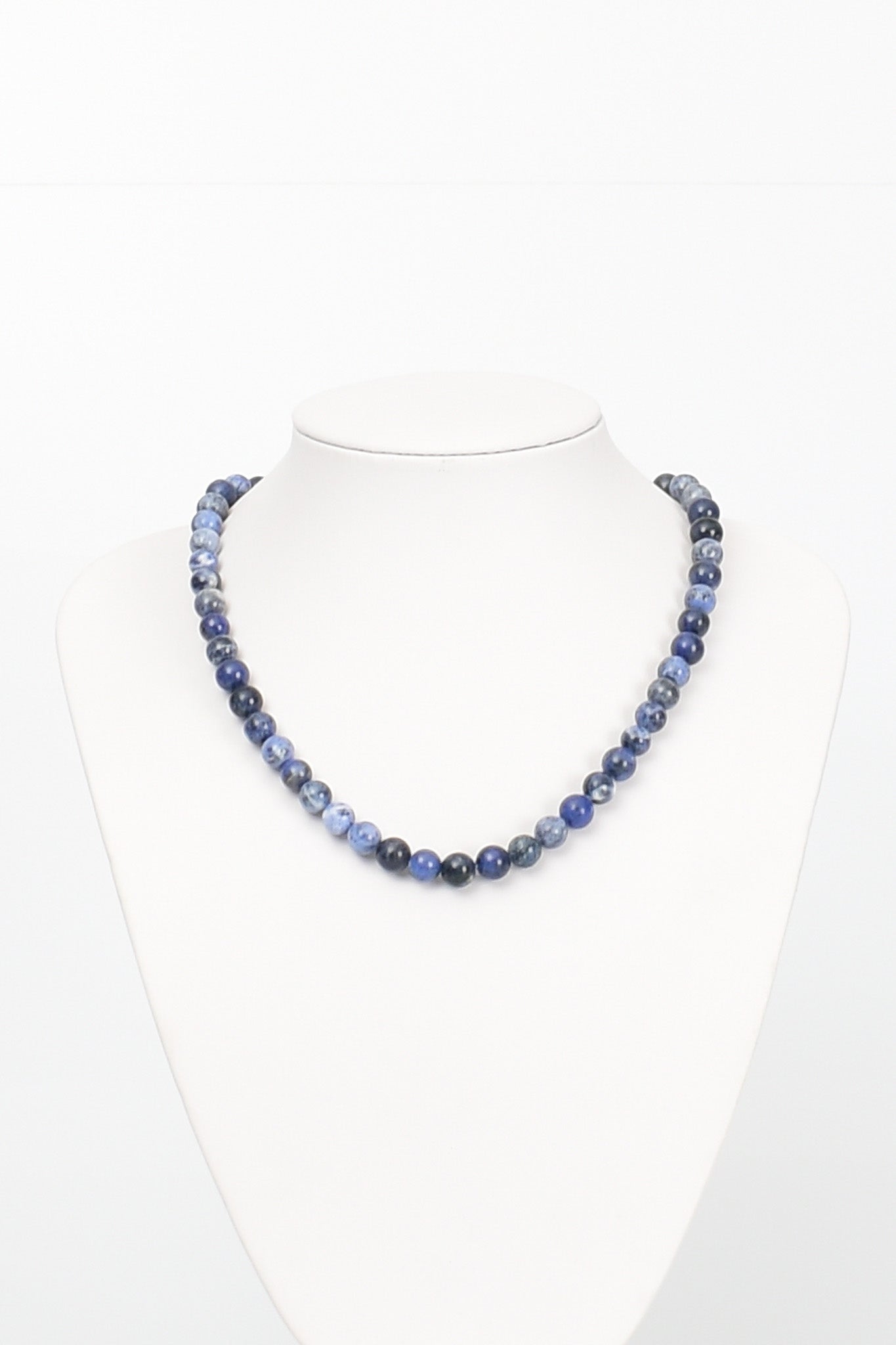 Laboratory Certified Sodalite 8 mm Natural Stone Necklace