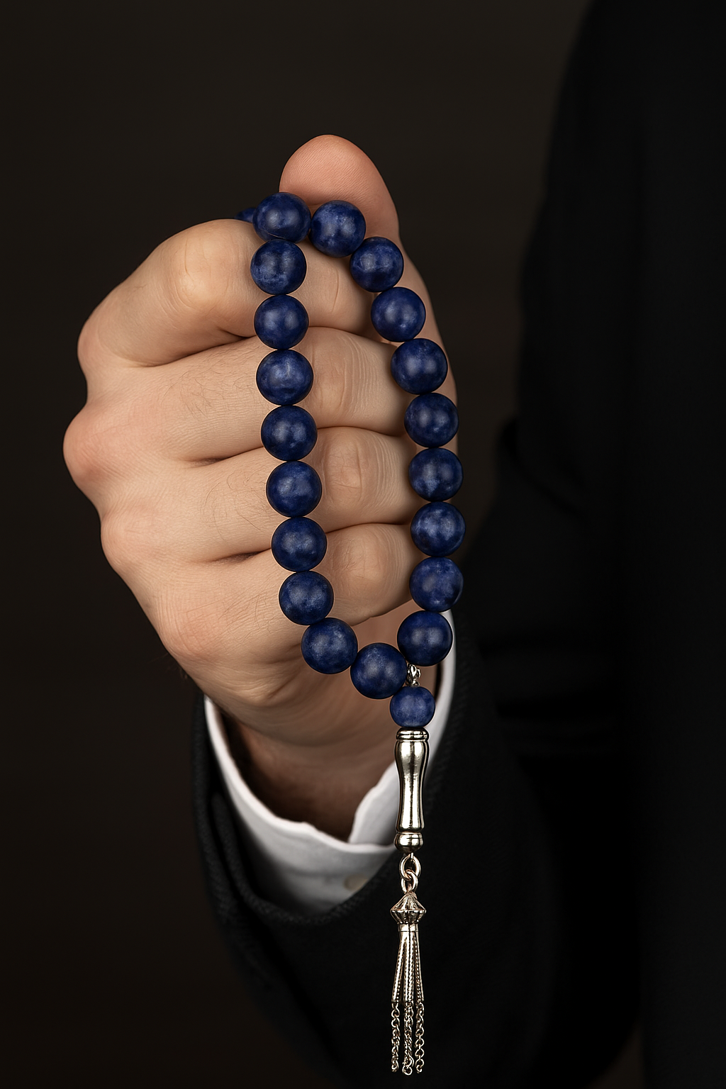 Laboratory Certified Sodalite Natural Gemstone Prayer Beads 10 mm