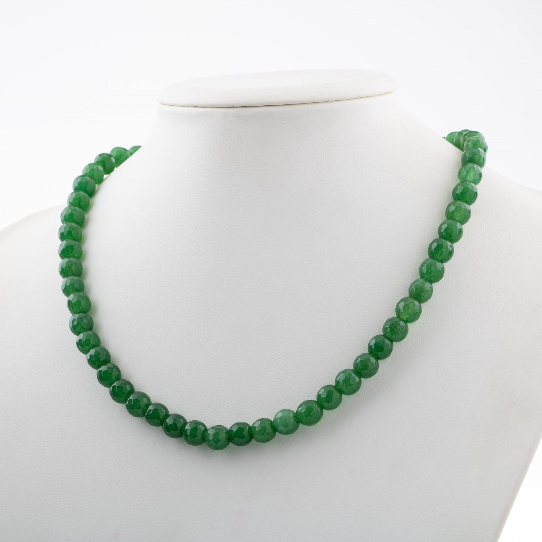 Laboratory Certified Green Aventurine 8 mm Natural Stone Necklace